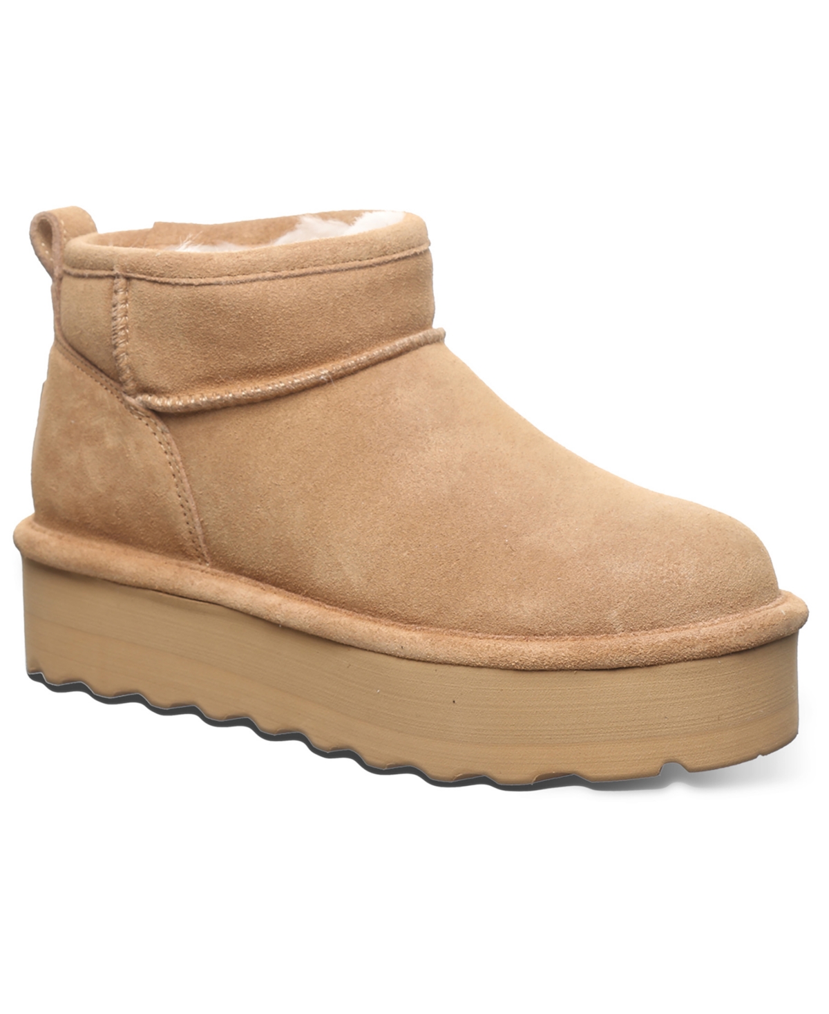 Bearpaw Women's Retro Shorty Platform Pull-on Ankle Boots In Iced Coffee