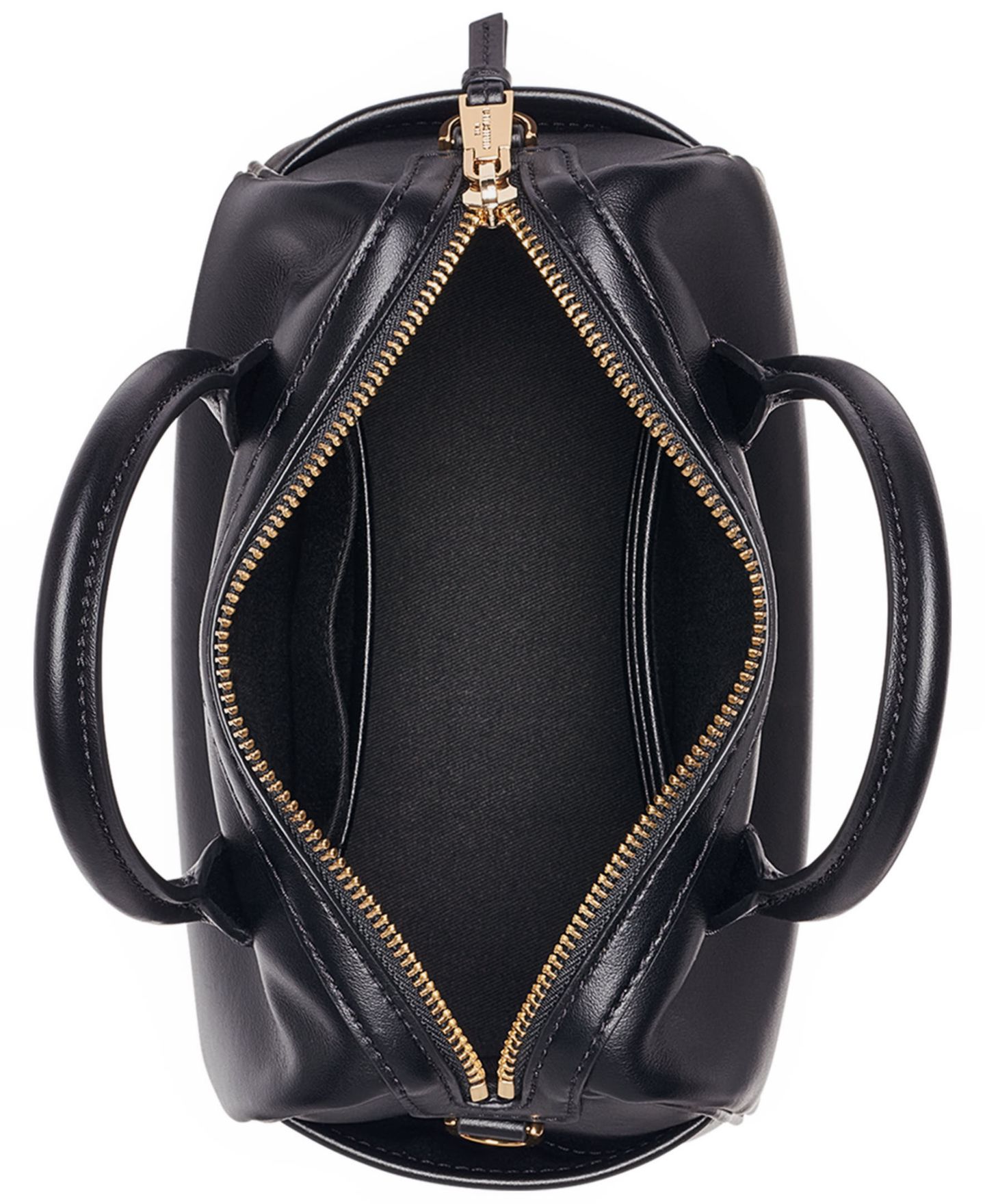 Женская сумка KARL LAGERFELD PARIS Perette Barrel Small Leather Crossbody Handbag, цвет: Чёрный / Золотой — фото 4