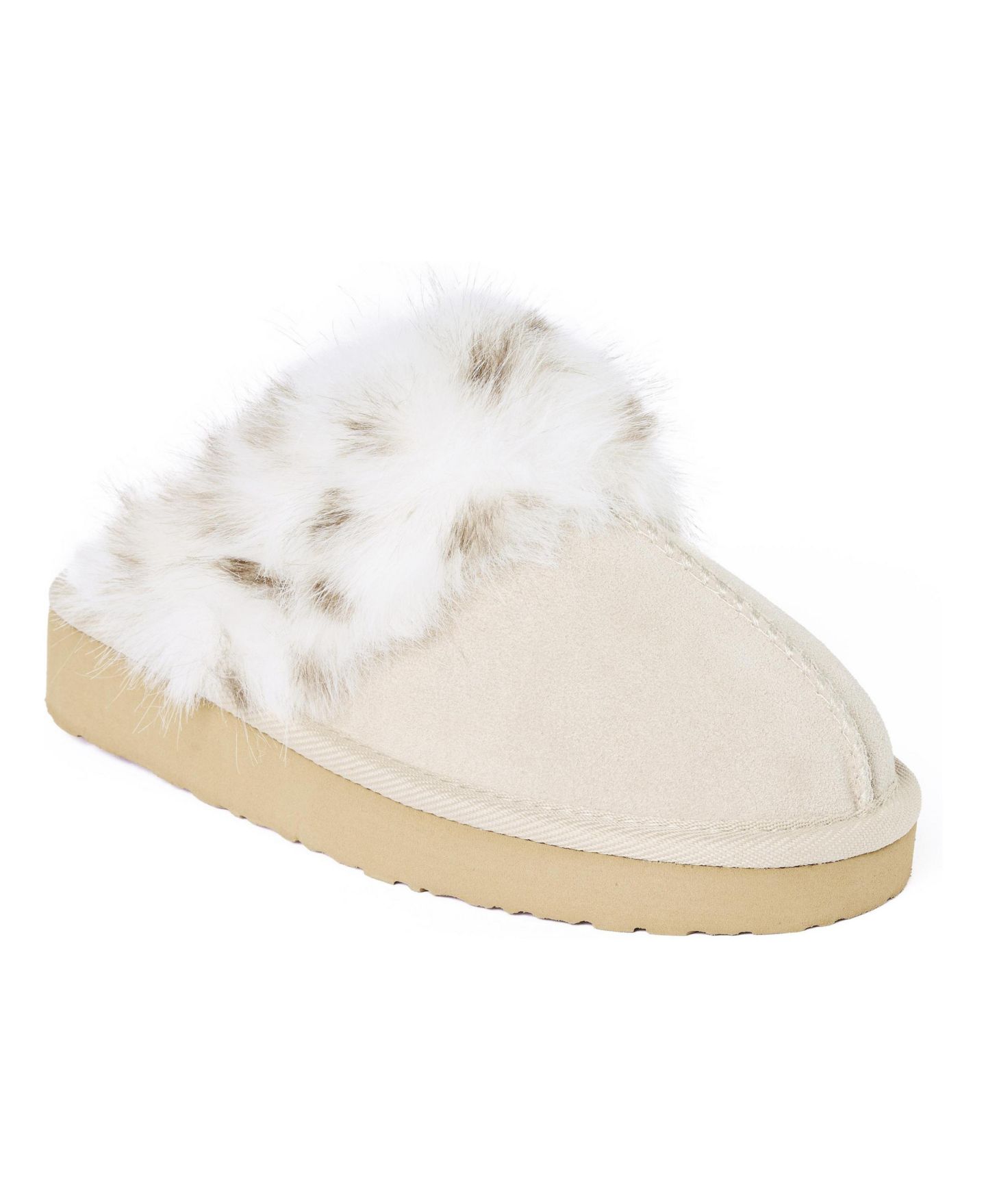 Женские тапочки Minnetonka Chesney Hi Slippers, цвет: Бежевый — фото 1