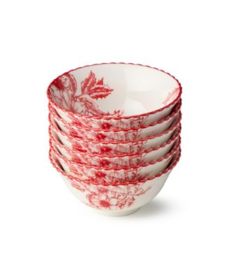 Crimson Noel All-Purpose Bowls, Set of 6