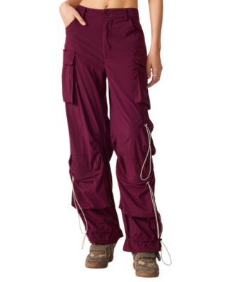 Women's Jacey Cargo Wide-Leg Mid-Rise Pants