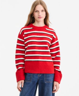 Women's Crewneck Cuff Sleeve Pullover Sweater