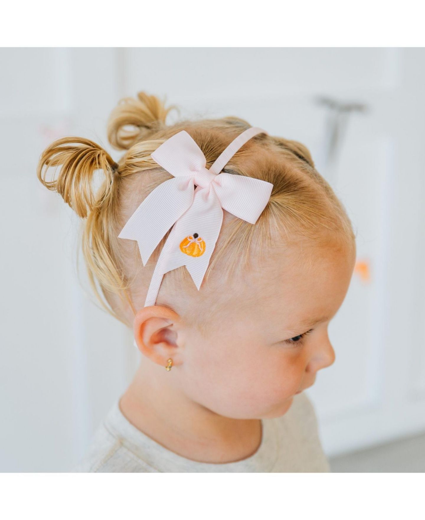 Аксессуары для волос Sweet Wink Pumpkin Embroidered Bow Headband для девочек, цвет: Розовый — фото 3