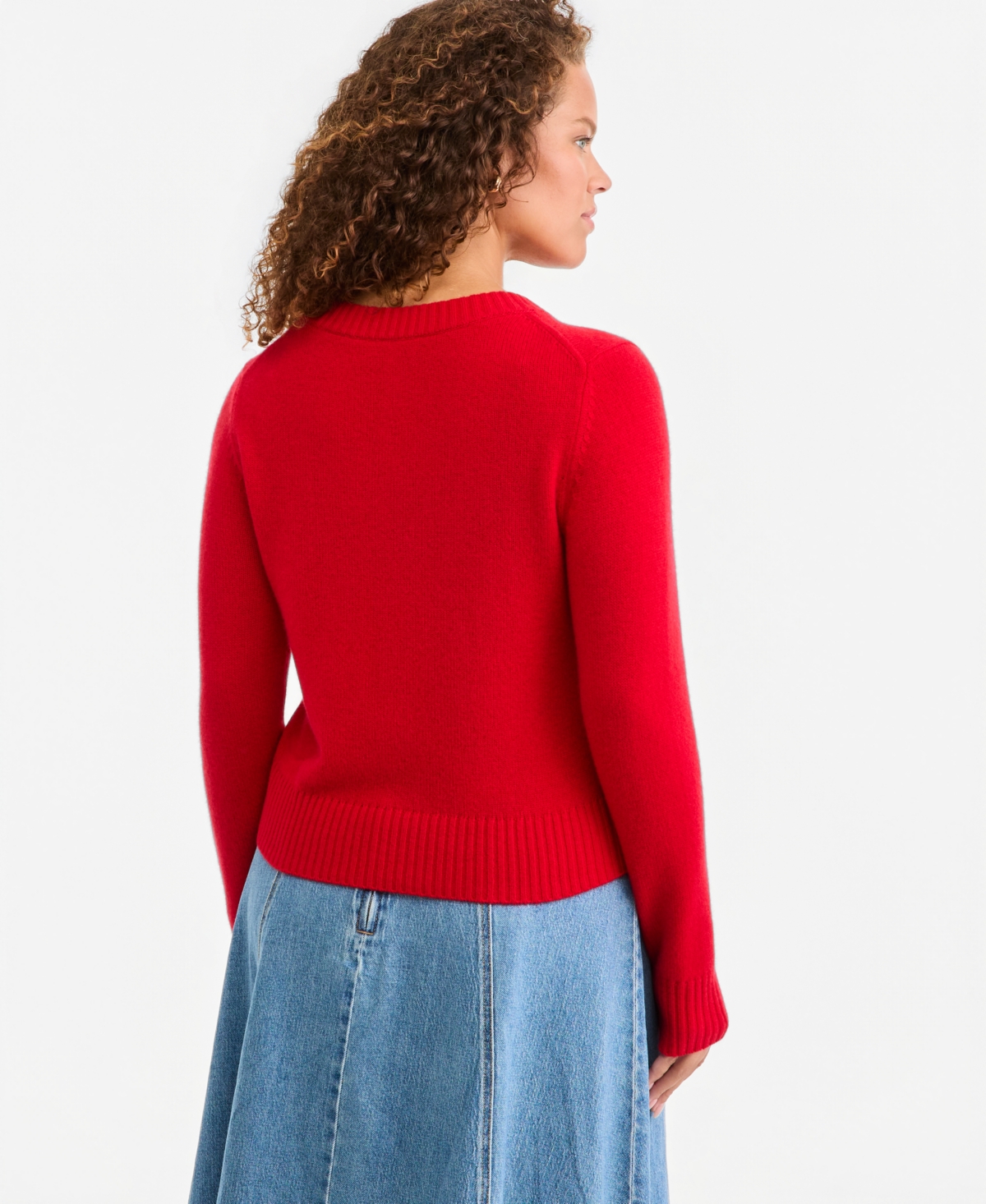 On 34th Women's Cashmere Relaxed V-Neck Sweater, Macy's Exclusive