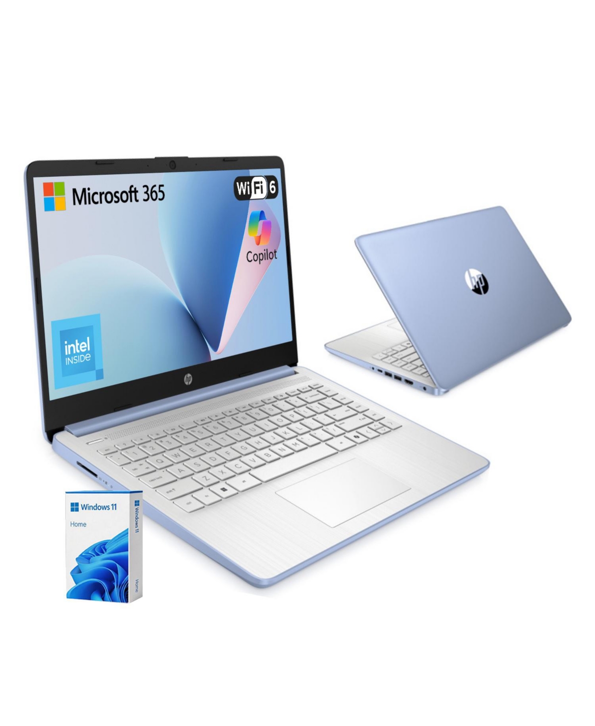 Hp Essential Hd Laptop, Intel N-Series N150, Intel Graphics, 4GB Ram, 128GB eMMC, Wi-Fi 6, Windows 11 Home