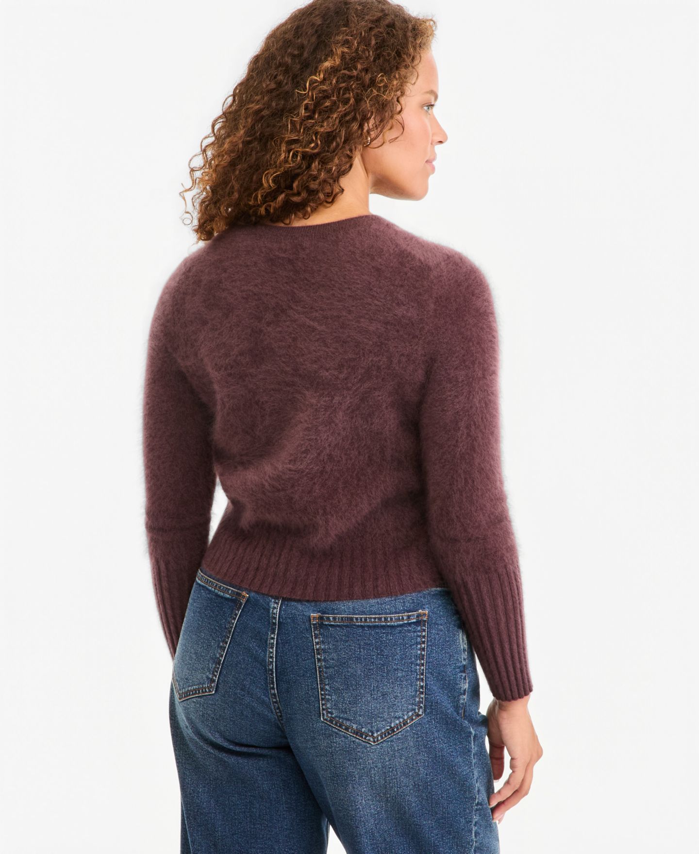 Женский свитер On 34th 100% Cashmere Cropped Brushed Shrunken, цвет: Коричневый — фото 2