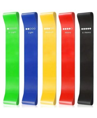 Loop Resistance Bands Set, 5-Pack TPE Exercise Bands with 5 Resistance Levels for Fitness, Yoga and Strength Training