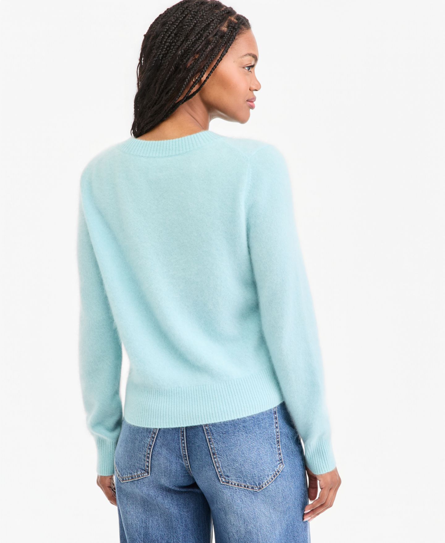 Женский свитер On 34th Brushed 100% Cashmere V-Neck, цвет: Синий — фото 2