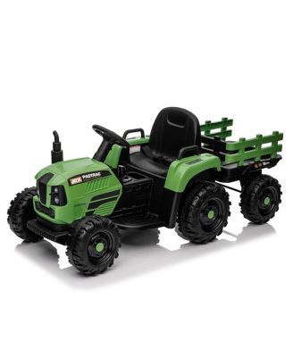 Electric Ride-On Tractor with Trailer, Remote Control, 50-99 lbs Capacity, Ages 3+