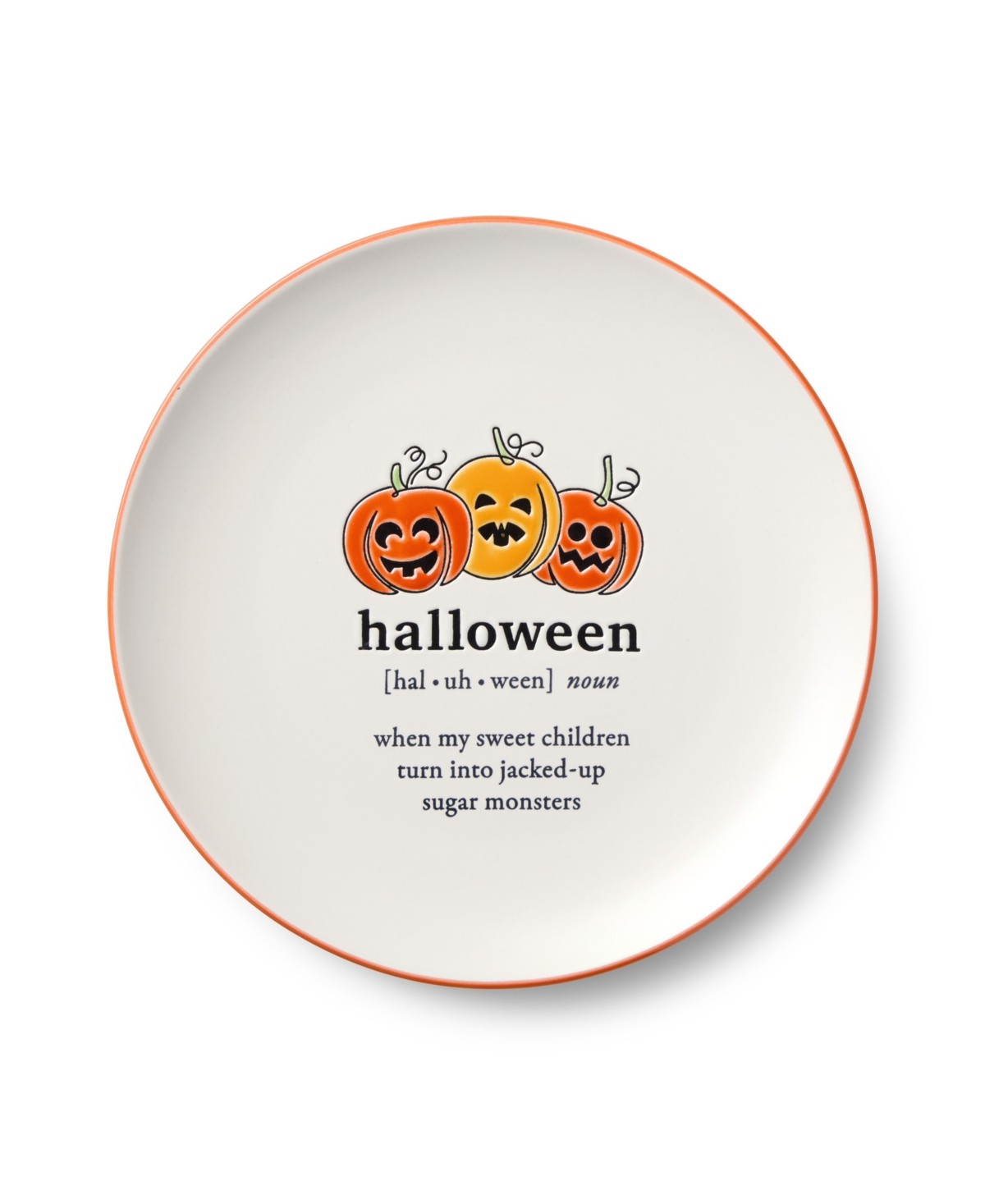 Certified International Halloween Words Salad Plates, Set of 4