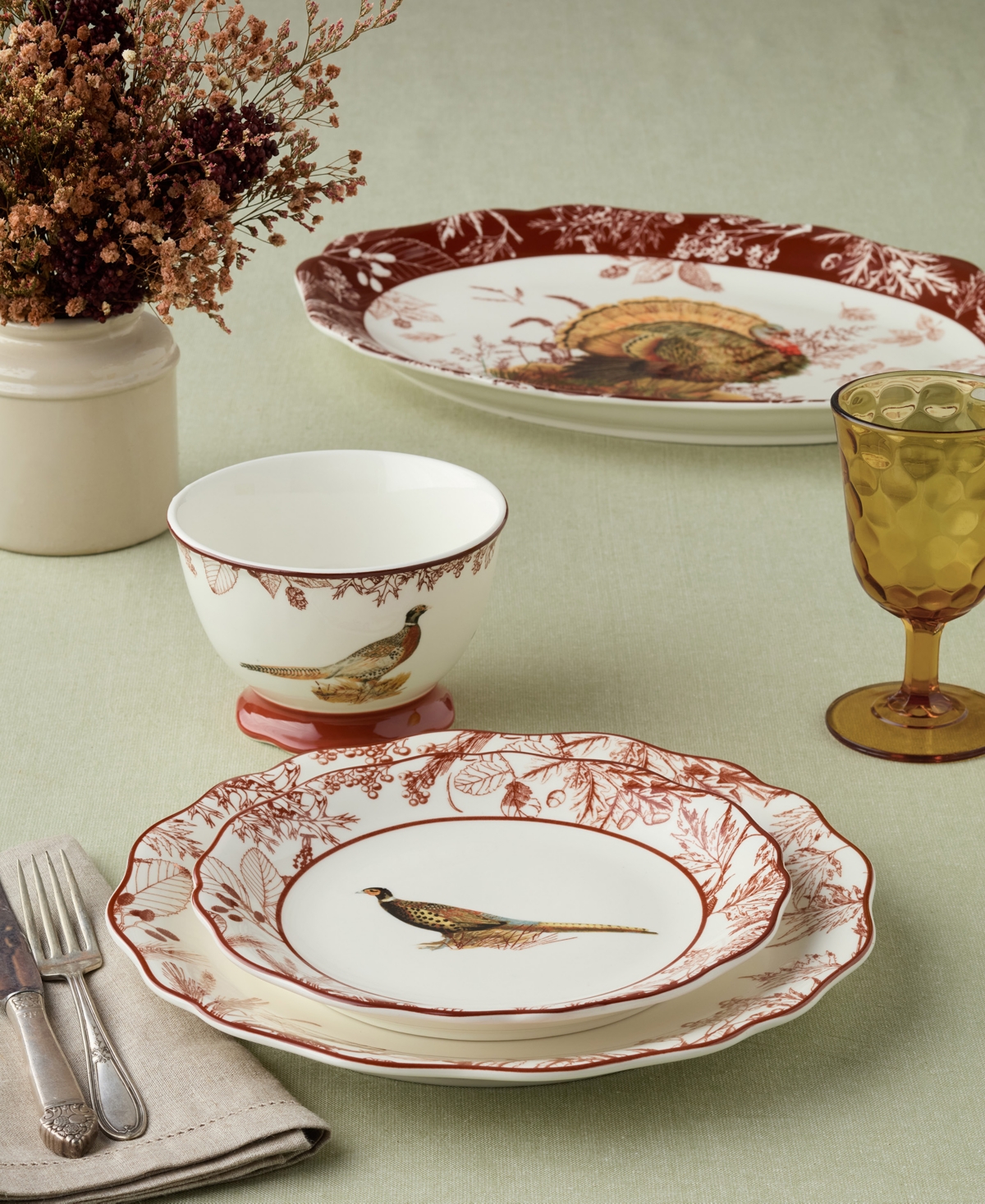 Certified International Pheasant Grove Salad Plates, Set of 4
