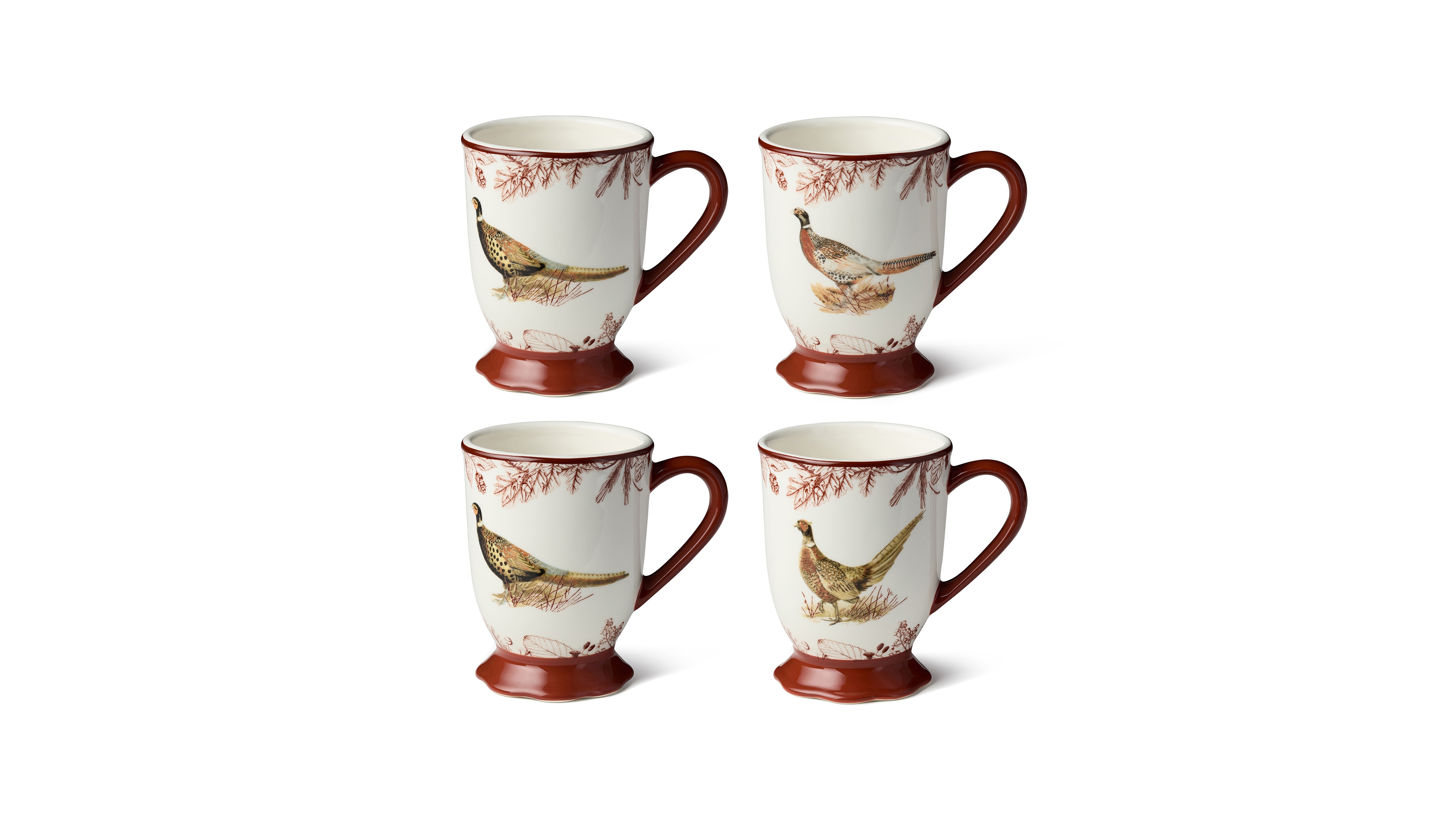 Certified International Pheasant Grove Mugs, Set of 4
