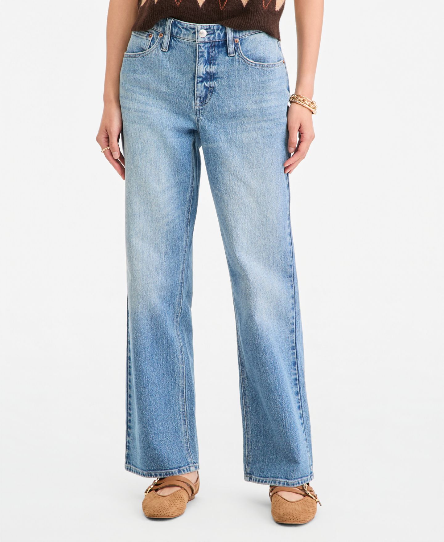 Женские джинсы On 34th Mid-Rise Relaxed Straight-Leg Denim Jeans, цвет: Каштаново-рыжий варёный — фото 4