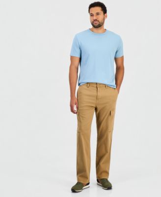Men's Pleated Straight-Fit Cargo Pants