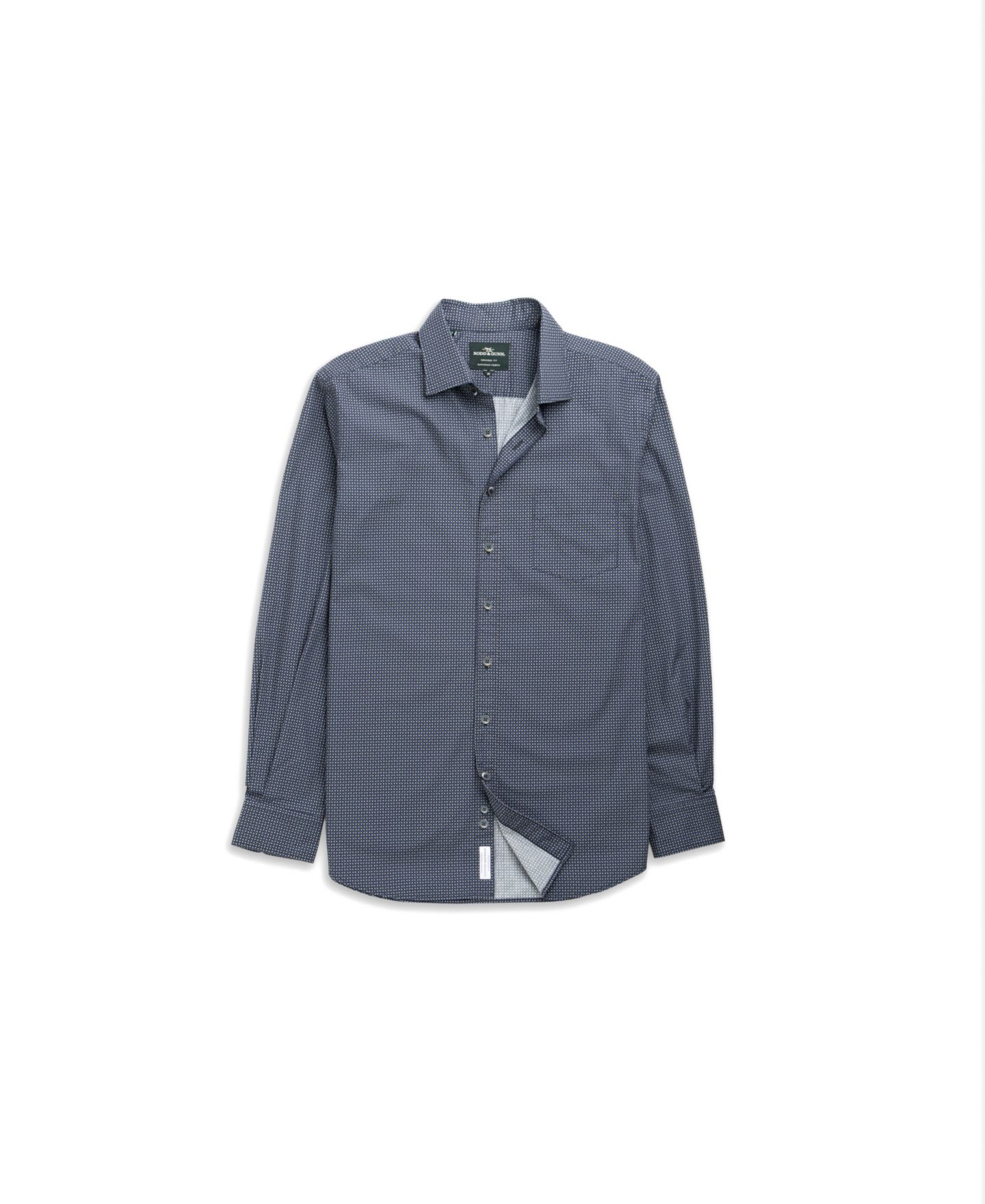 Мужская рубашка Rodd & Gunn Masson Creek Cotton, цвет: Чернильный — фото 4