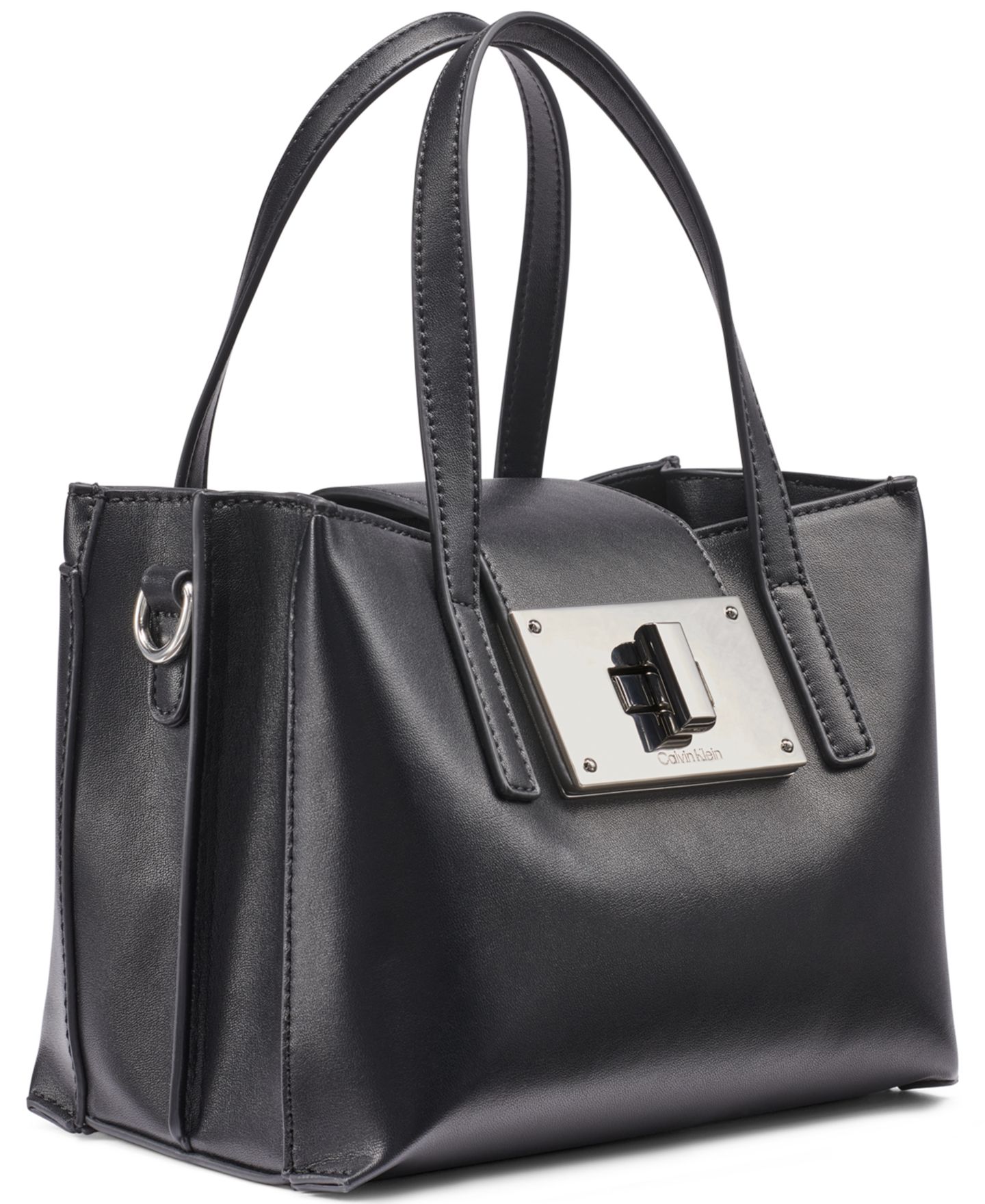 Женская сумка Calvin Klein Saige Mini Crossbody Handbag, цвет: Чёрный / Серебряный — фото 4