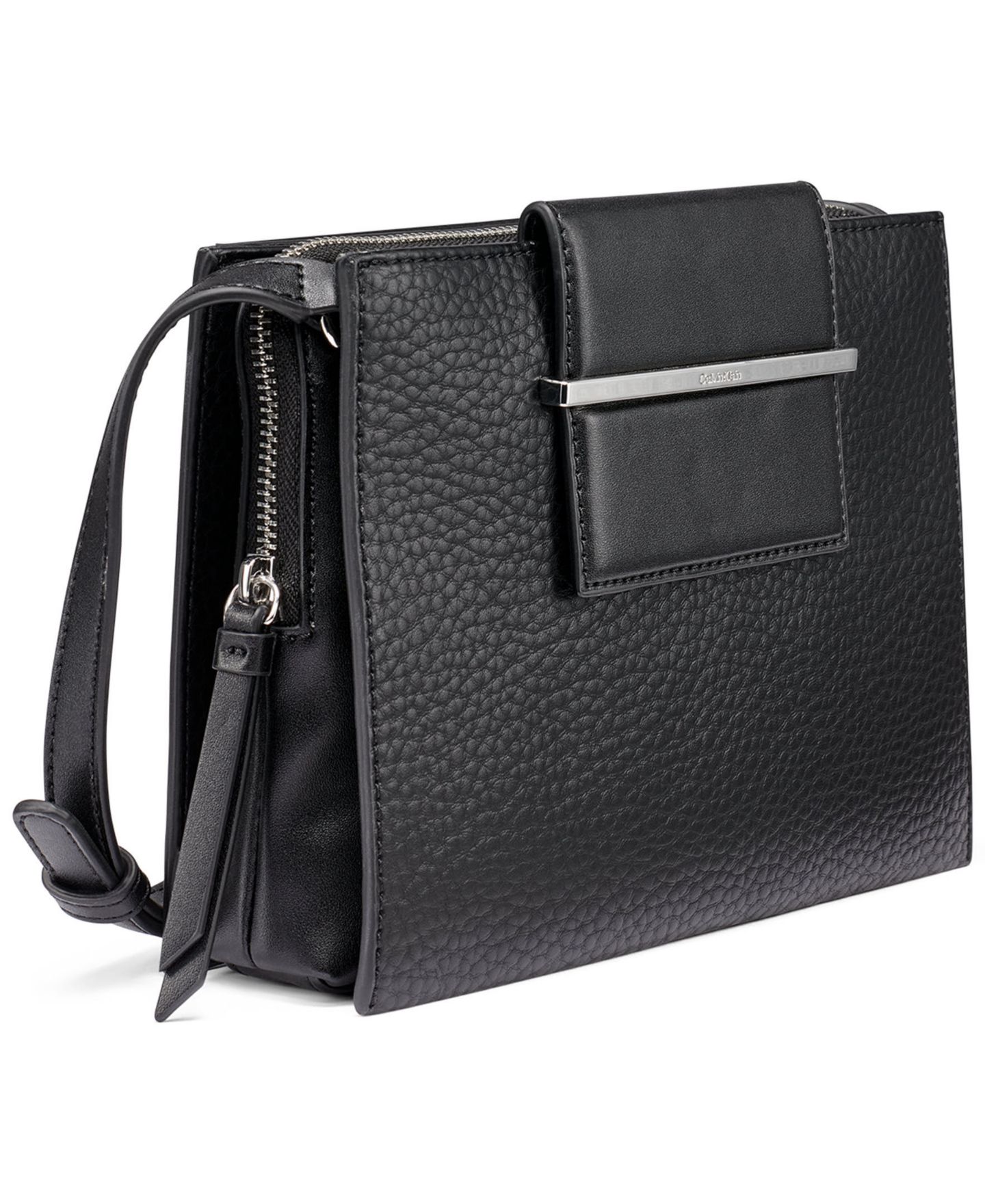 Женская сумка Calvin Klein Sybil Small Zipper Crossbody Handbag, цвет: Чёрный / Серебряный — фото 3
