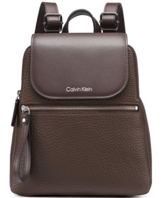 calvin klein backpack purse leather Convertible Vegan Backpack, Almond/Taupe/Caramel, this backpack is crafted from a durable faux leather Monologo Backpack | Calvin Klein