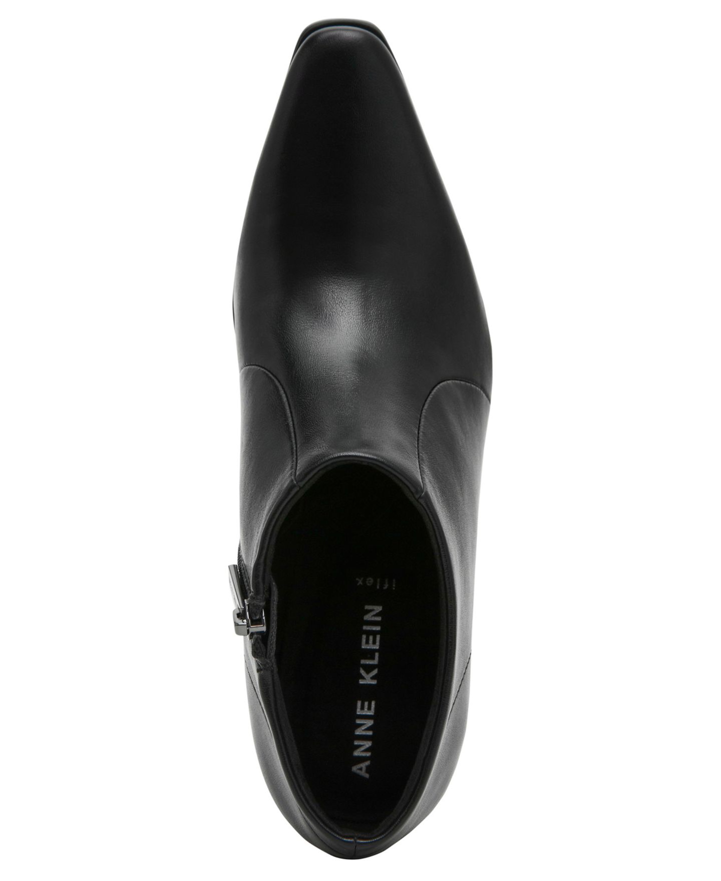 Женские ботинки Anne Klein Crush Zipper Dress Booties, цвет: Чёрный гладкий — фото 4
