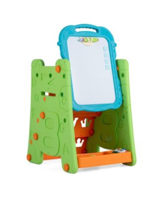 4-in-1 Kids Art Easel with Double-Sided Magnetic Board