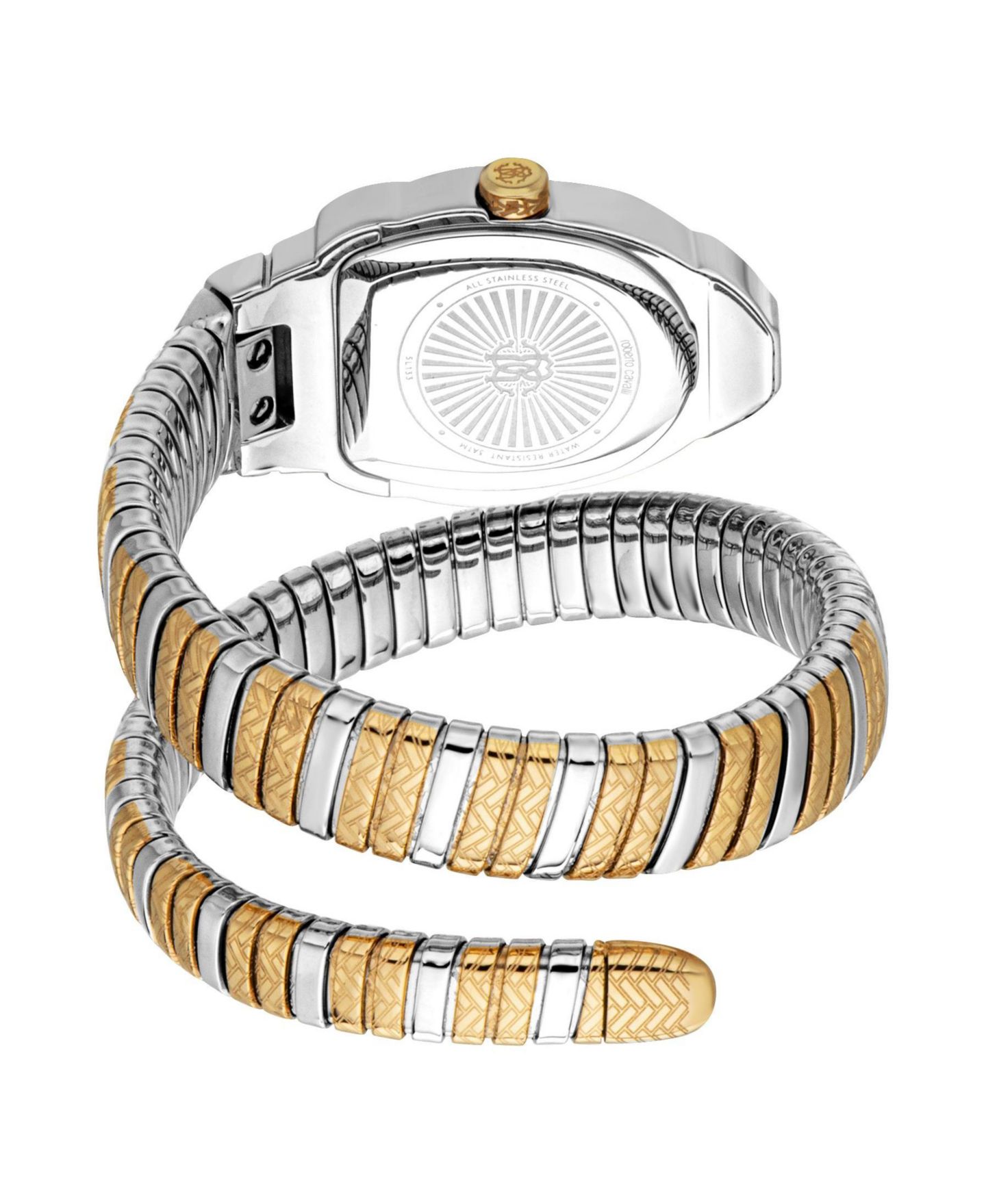 Женские часы Roberto Cavalli Aurora Quartz Two Tone Stainless Steel Bracelet Watch, цвет: Золотой — фото 2