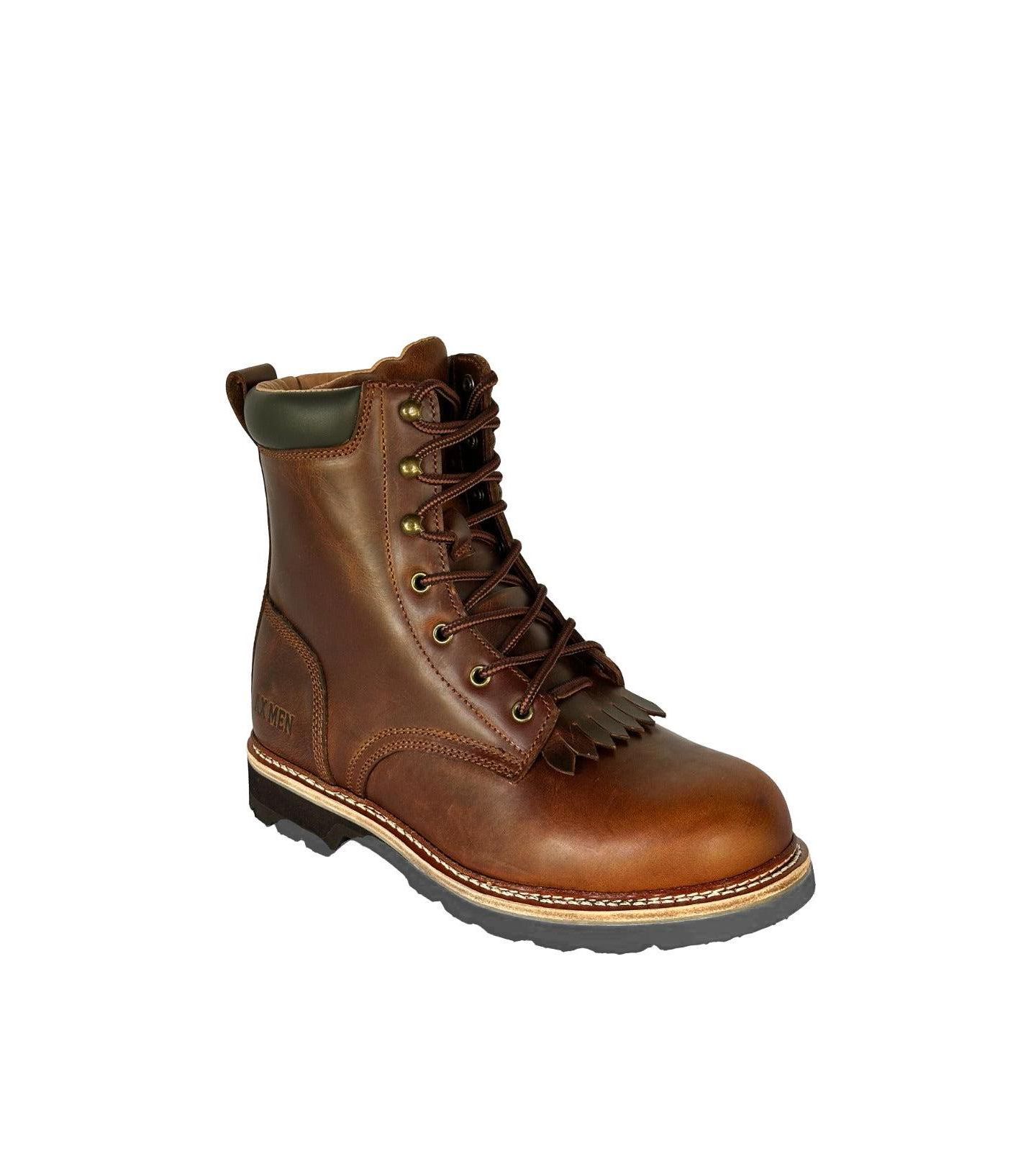 Мужские ботинки Ax Men Boots Braxton 8 Inch Padded Collar Front Lace, цвет: Коричневый — фото 1