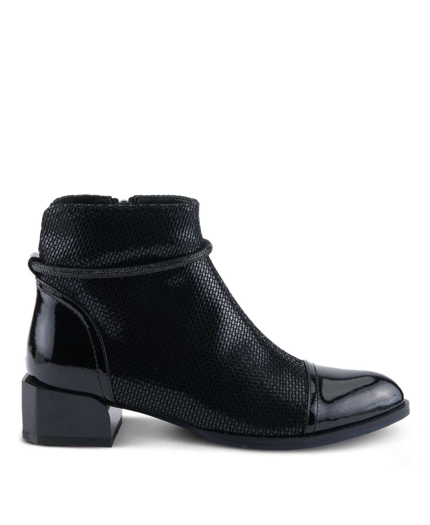 Женские ботинки Azura Shelbi Booties with Buckle Closure Detail, цвет: Чёрный лаковый — фото 7