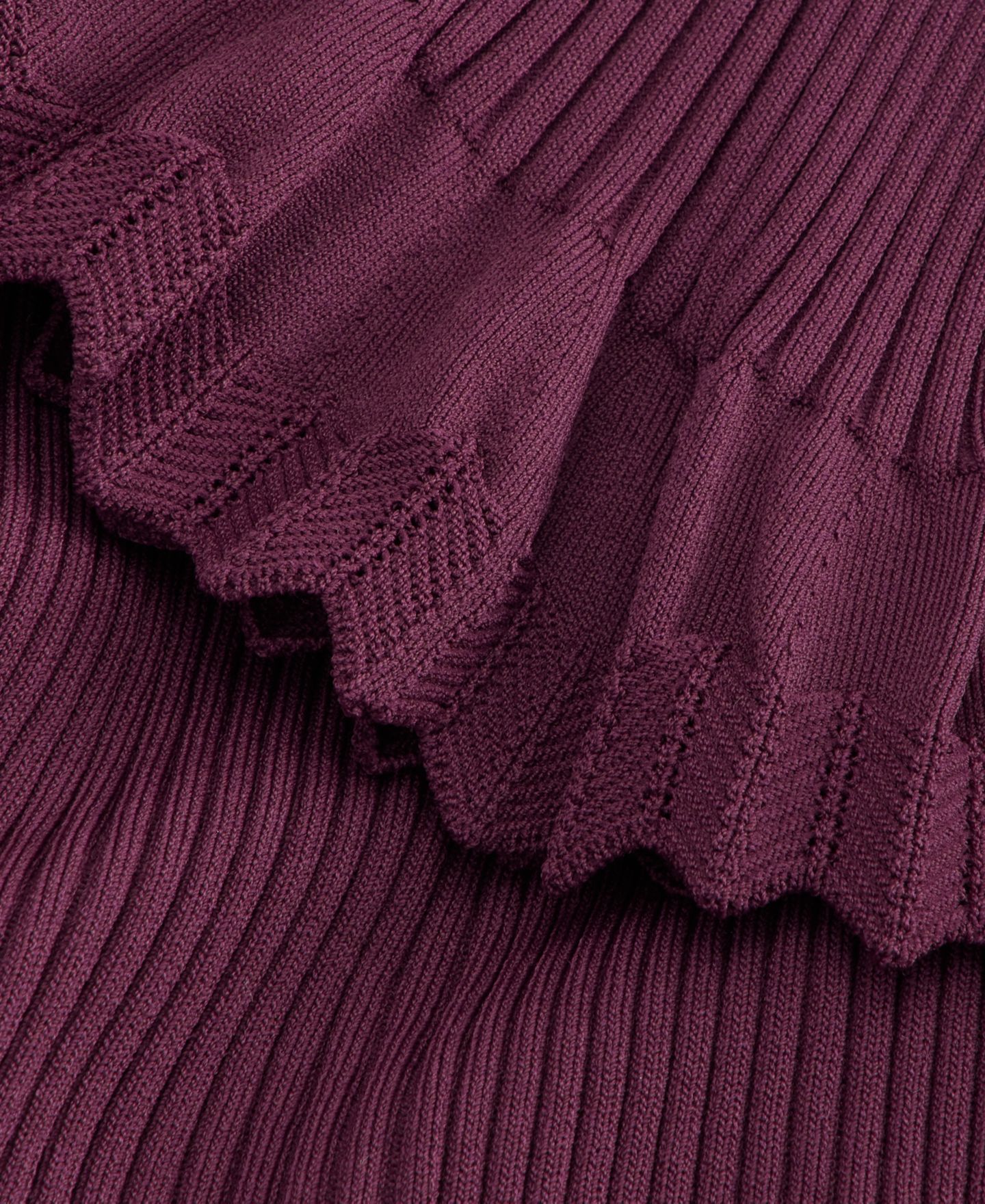 Женский кардиган I.N.C. International Concepts Long-Sleeve Ruffled Ribbed V-Neck, цвет: Ягодный винный — фото 4