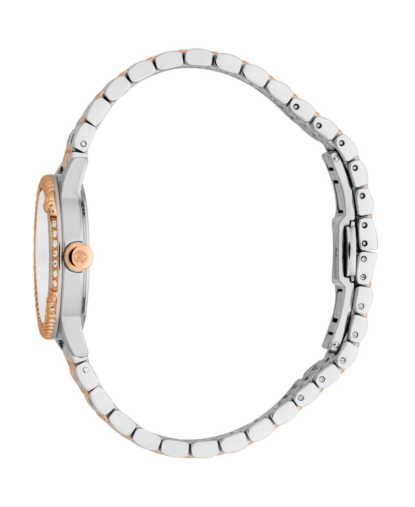 Женские часы Roberto Cavalli Core Quartz Two Tone Stainless Steel Bracelet Watch, цвет: Серебряный — фото 3