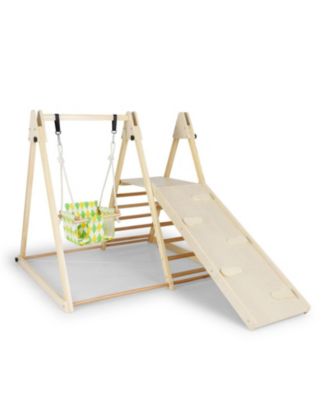 Ages 1+ 4-in-1 Wooden Indoor Jungle Gym