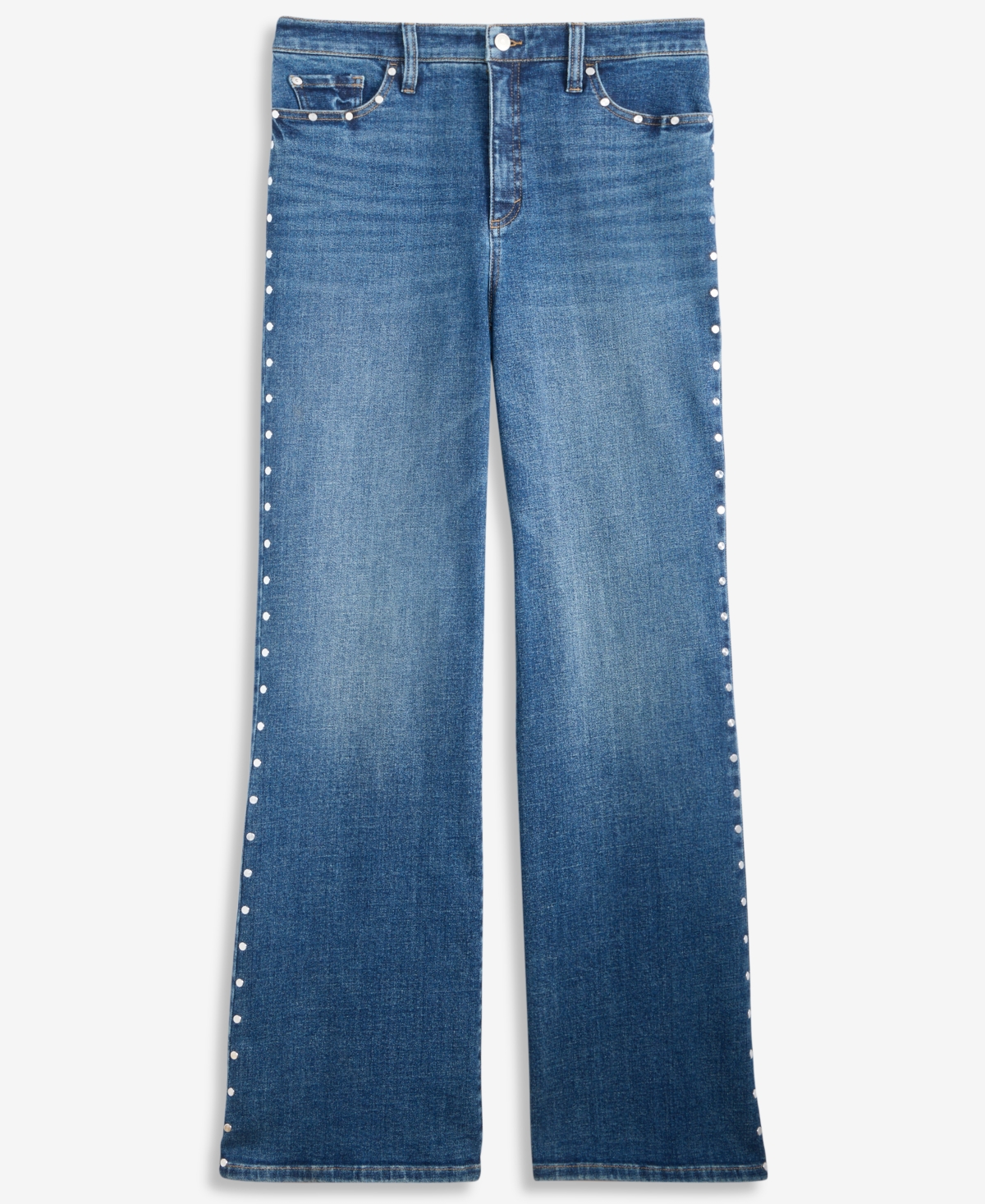 I.n.c. International Concepts Women's High-Rise Wide-Leg Studded Jeans, Macy's Exclusive