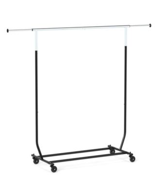 Extendable Rolling Clothes Rack with 360 Degree Swivel Casters