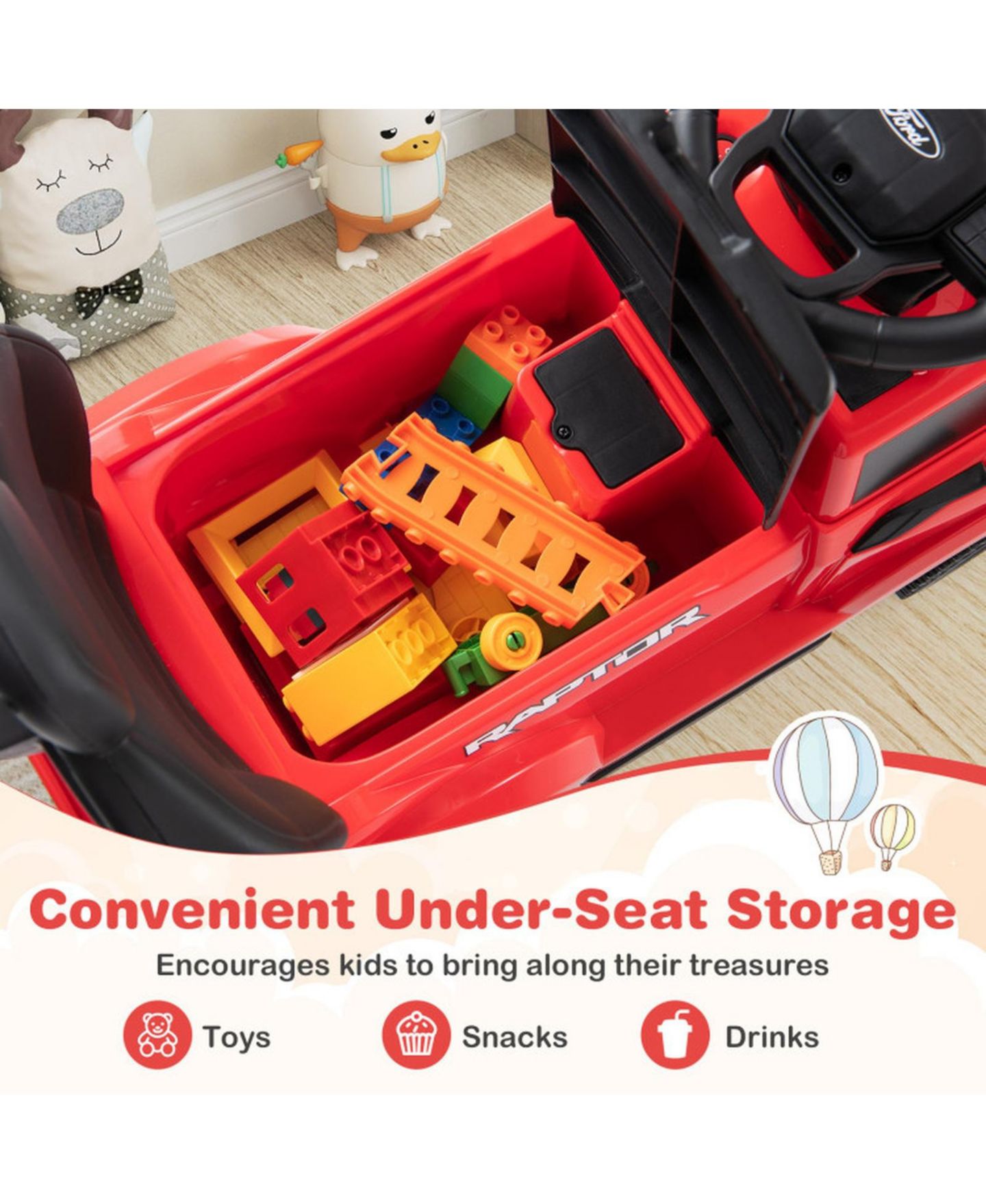 Детская игрушка HONGGE 3-In-1 Toddler Push Car with Detachable Handlebar, 55 lbs Capacity, Ages 18-36 Months, цвет: Красный — фото 9
