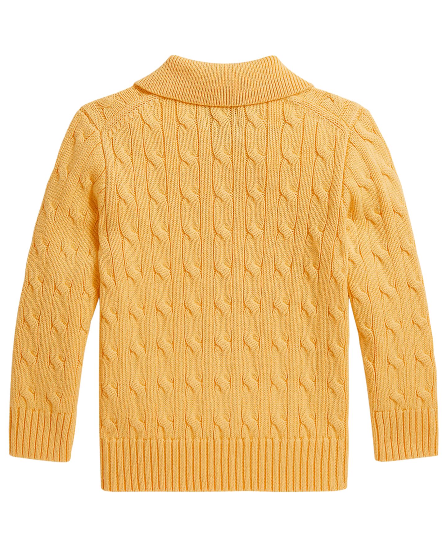 Свитер Polo Ralph Lauren Cable-Knit Cotton Polo Sweater для мальчиков, цвет: Пляжный жёлтый — фото 2