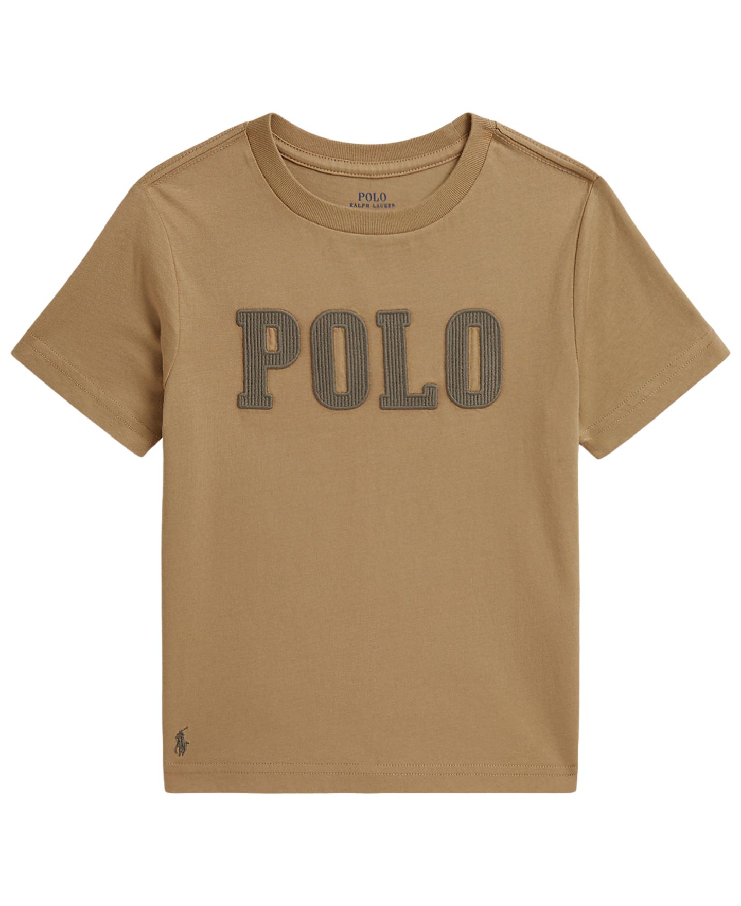 Футболка Polo Ralph Lauren Logo Cotton Jersey T-Shirt для мальчиков, цвет: Верблюжий — фото 1