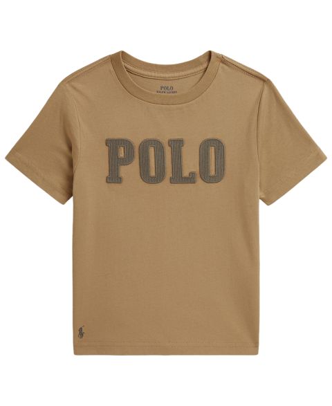 Футболка Polo Ralph Lauren Logo Cotton Jersey T-Shirt для мальчиков, цвет: Верблюжий
