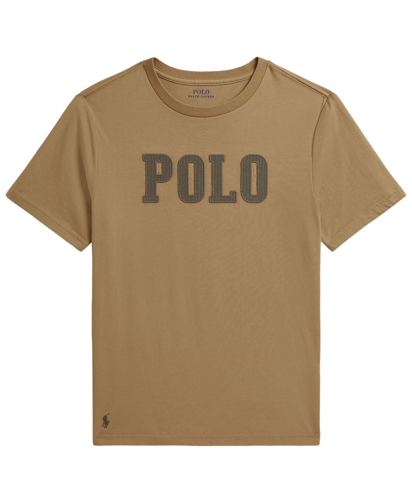 Футболка Polo Ralph Lauren Logo Cotton Jersey для мальчиков, цвет: Верблюжий — фото 1