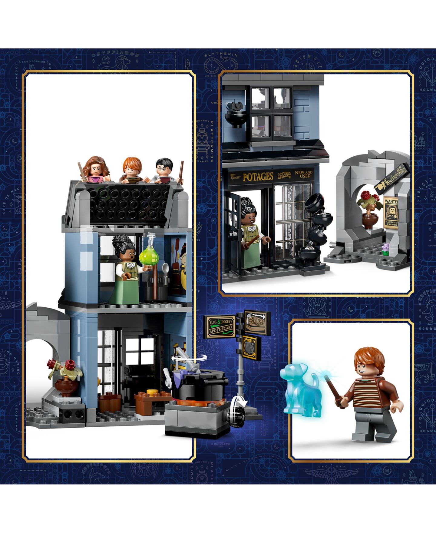 Детские конструкторы LEGO® Harry Potter Knockturn Alley Wizarding Shops 76471, 788 Pieces — фото 5