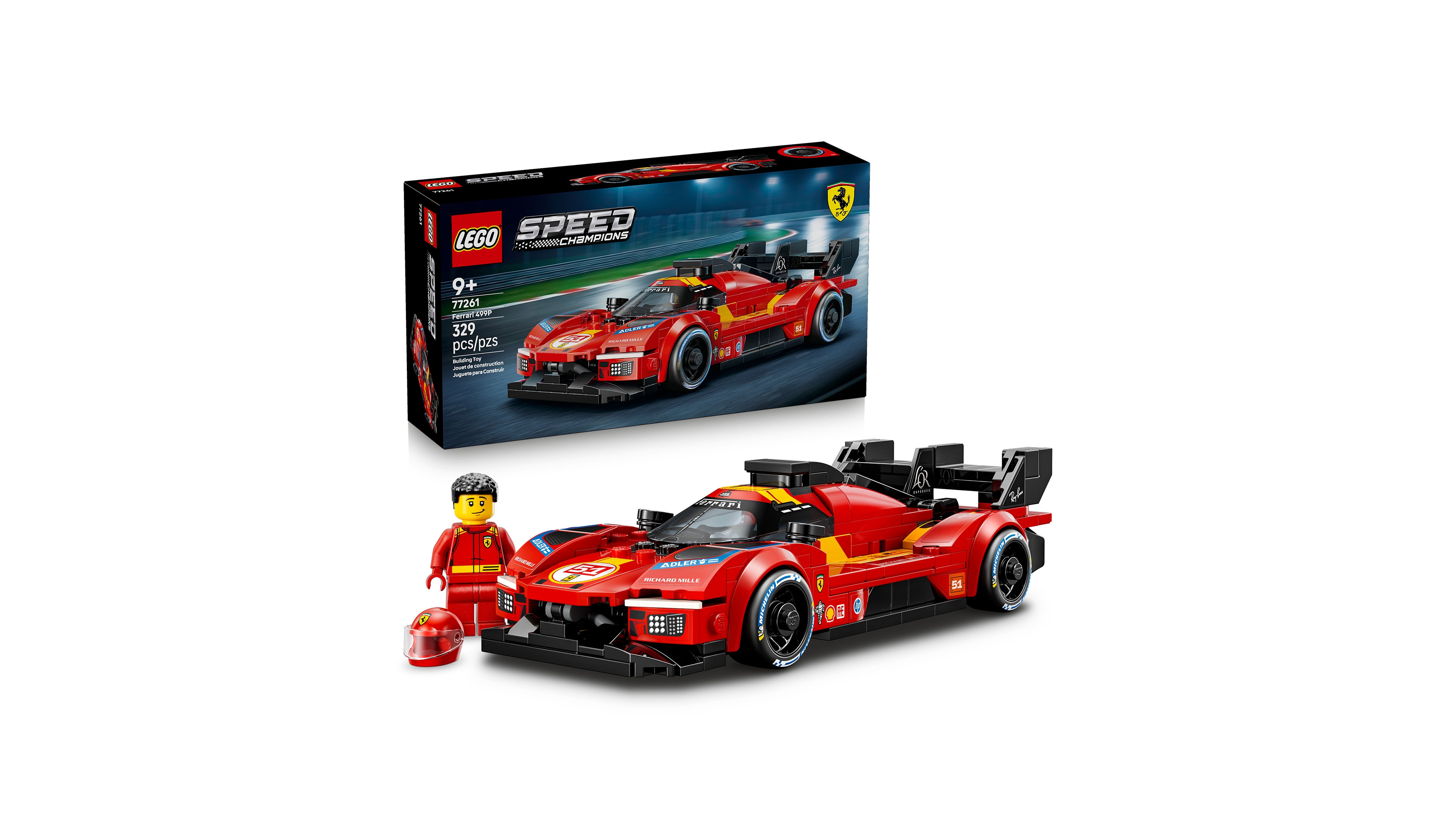Lego Speed Champions Ferrari 499P 77261 329-Piece Building Set, Ages 9+