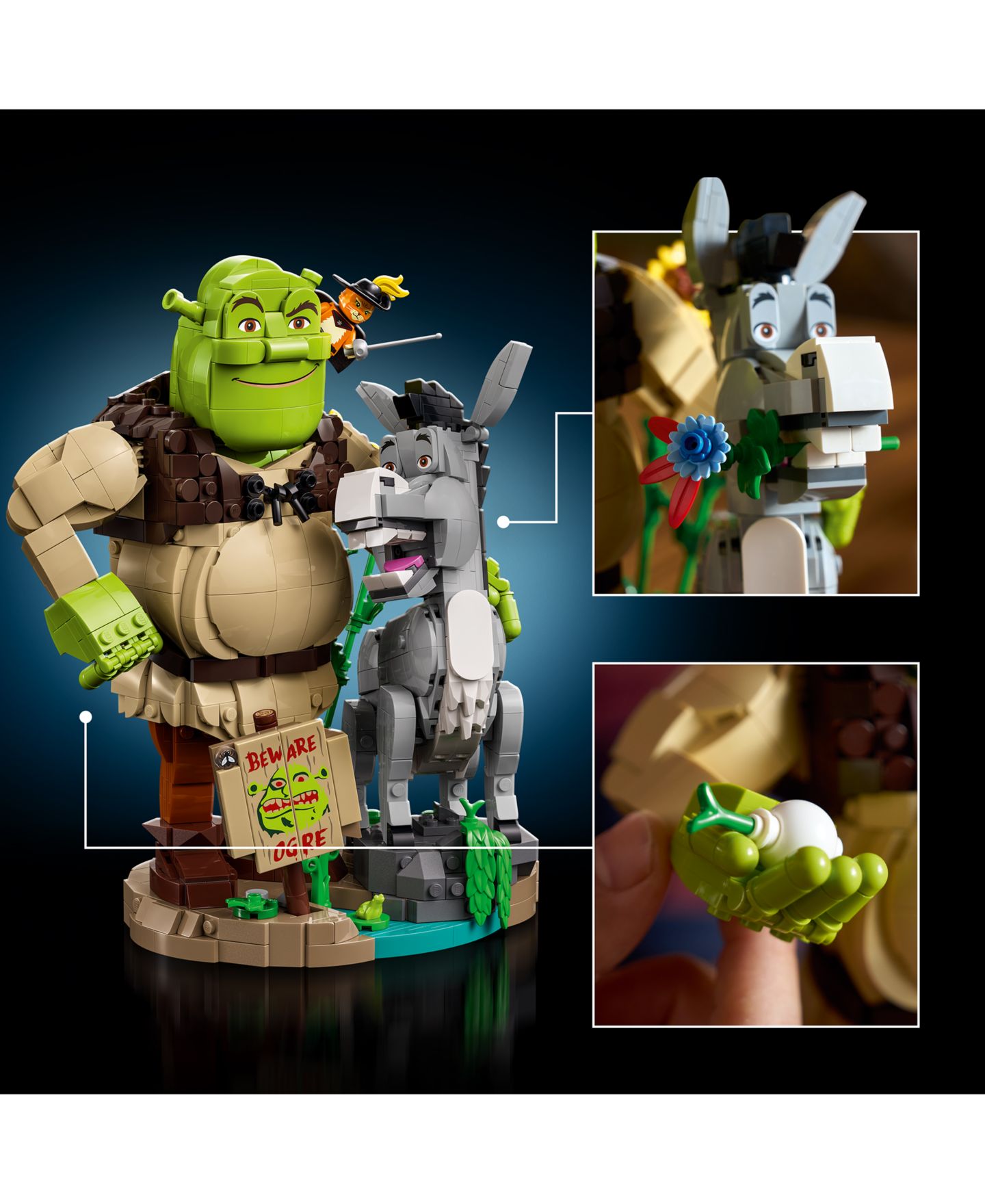 Детские конструкторы LEGO® Shrek: Shrek, Donkey Puss in Boots 72423, 1403 Pieces — фото 2