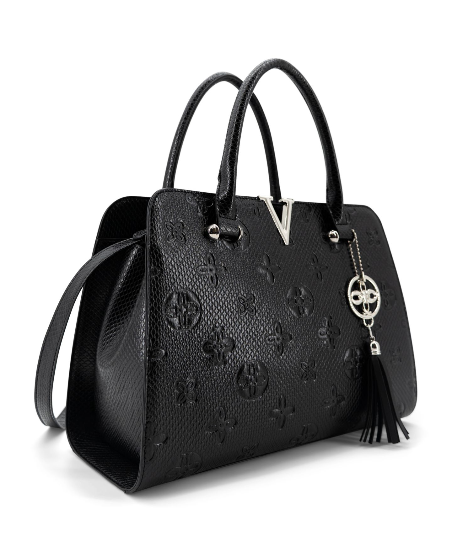 Женская сумка LIKE DREAMS Alessia Top Handle Medium Satchel Handbag, цвет: Чёрный — фото 3
