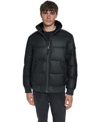 Men's Sherpa Lined Stand Collar Puffer Jacket