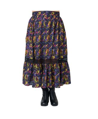 Plus Size Tiered Midi Skirt