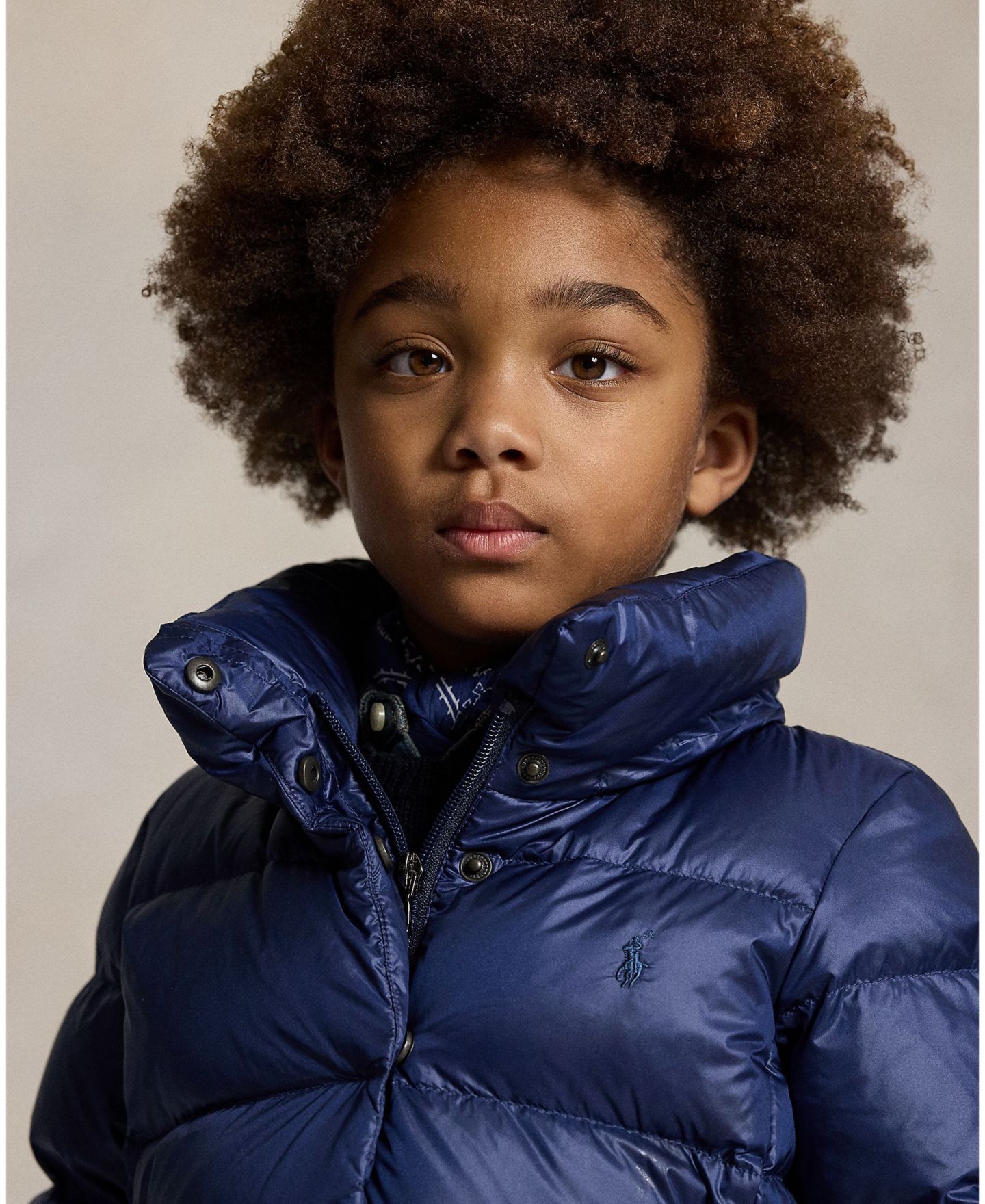 Куртка Polo Ralph Lauren Hooded Jacket для девочек, цвет: Тёмно-синий — фото 3