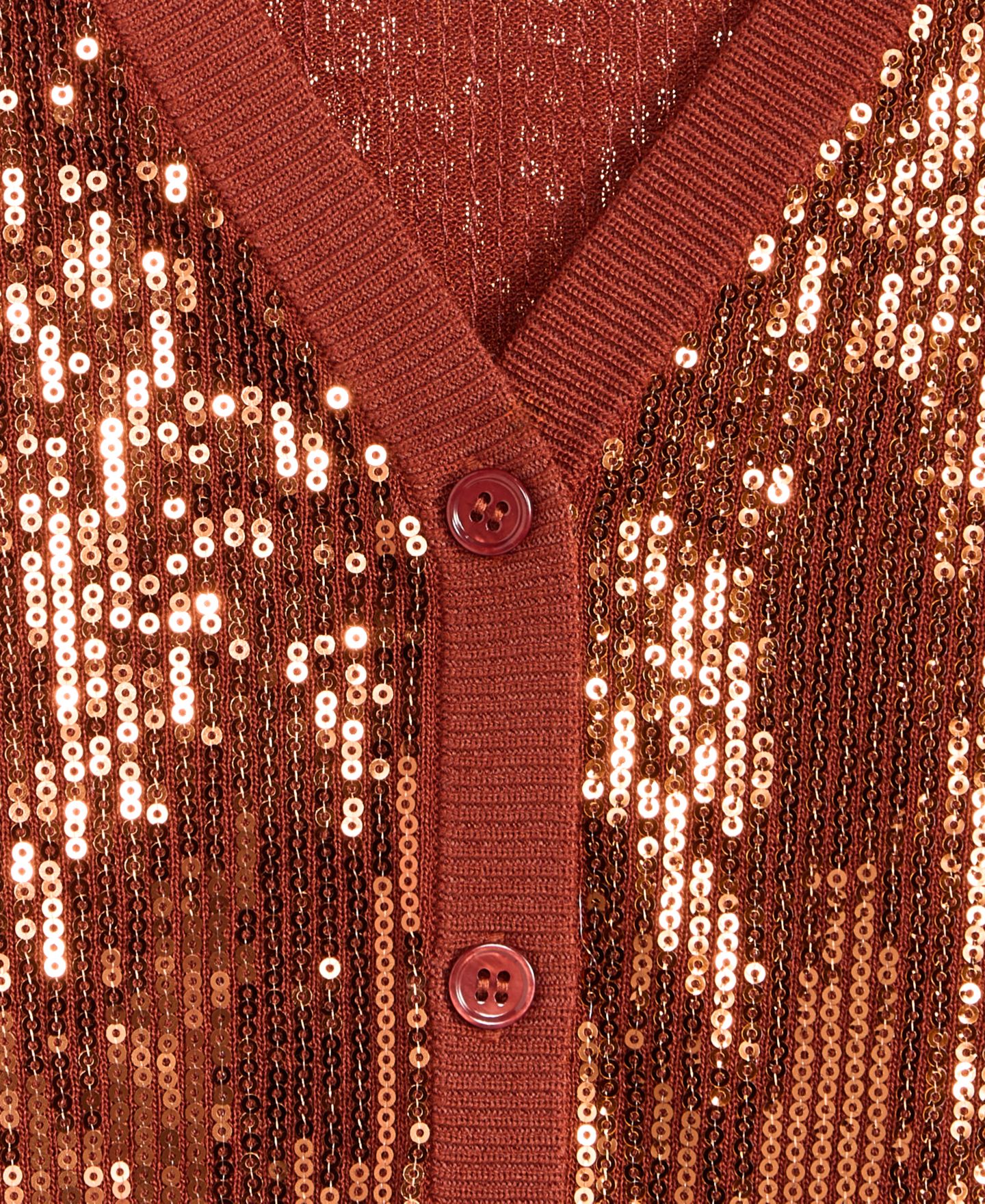 Женский кардиган I.N.C. International Concepts Sequin V-Neck, цвет: Медный ржавый — фото 4