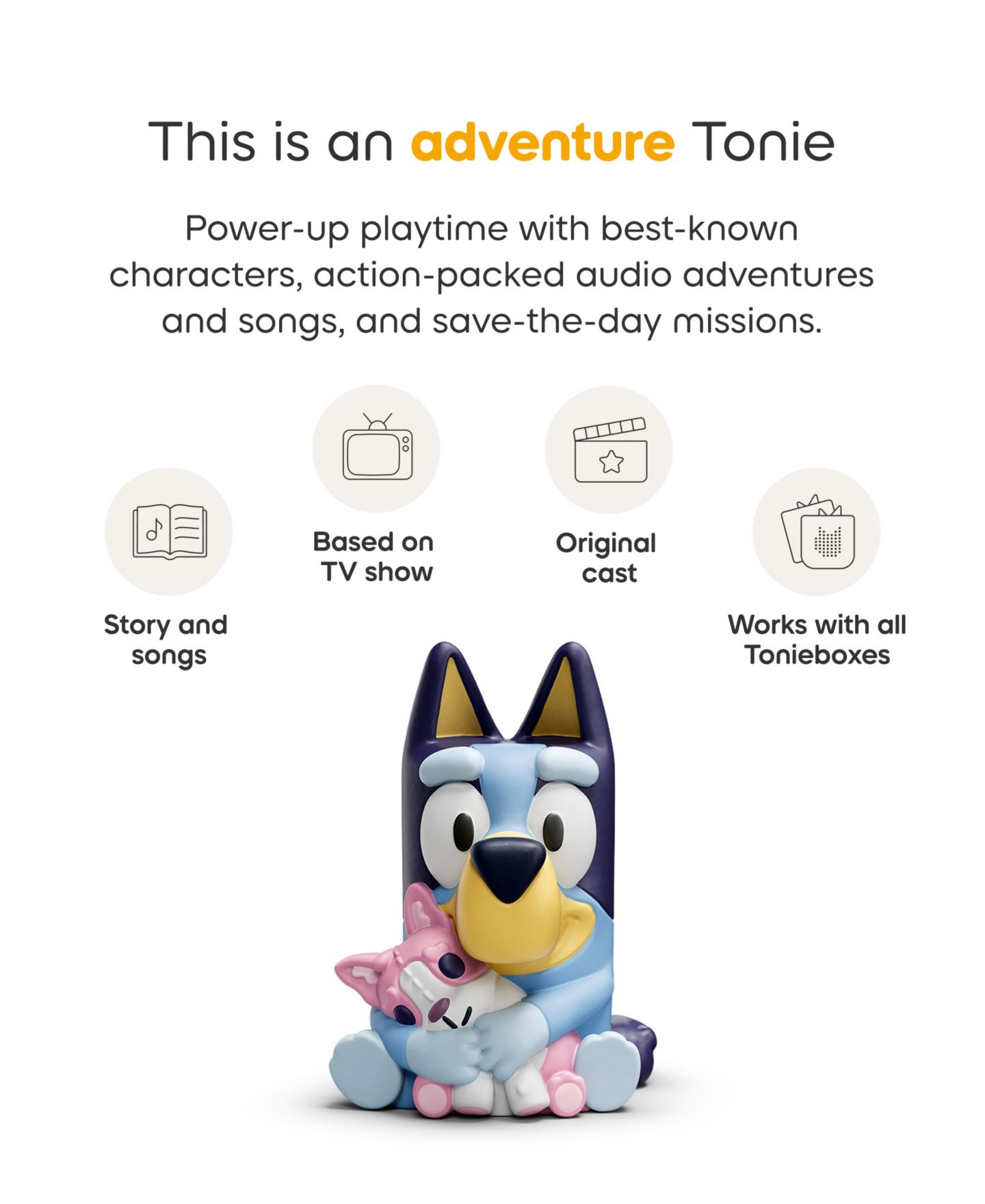 Детские игрушки Tonies Toniebox 2 Bluey Screen-Free Starter Set Audio Player, Ages 3+ — фото 7