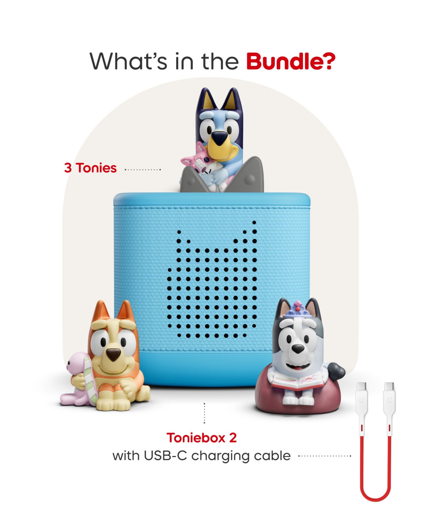 Детские игрушки Tonies Toniebox 2 Bluey Bundle Screen-Free Audio Player, Ages 3+ — фото 2
