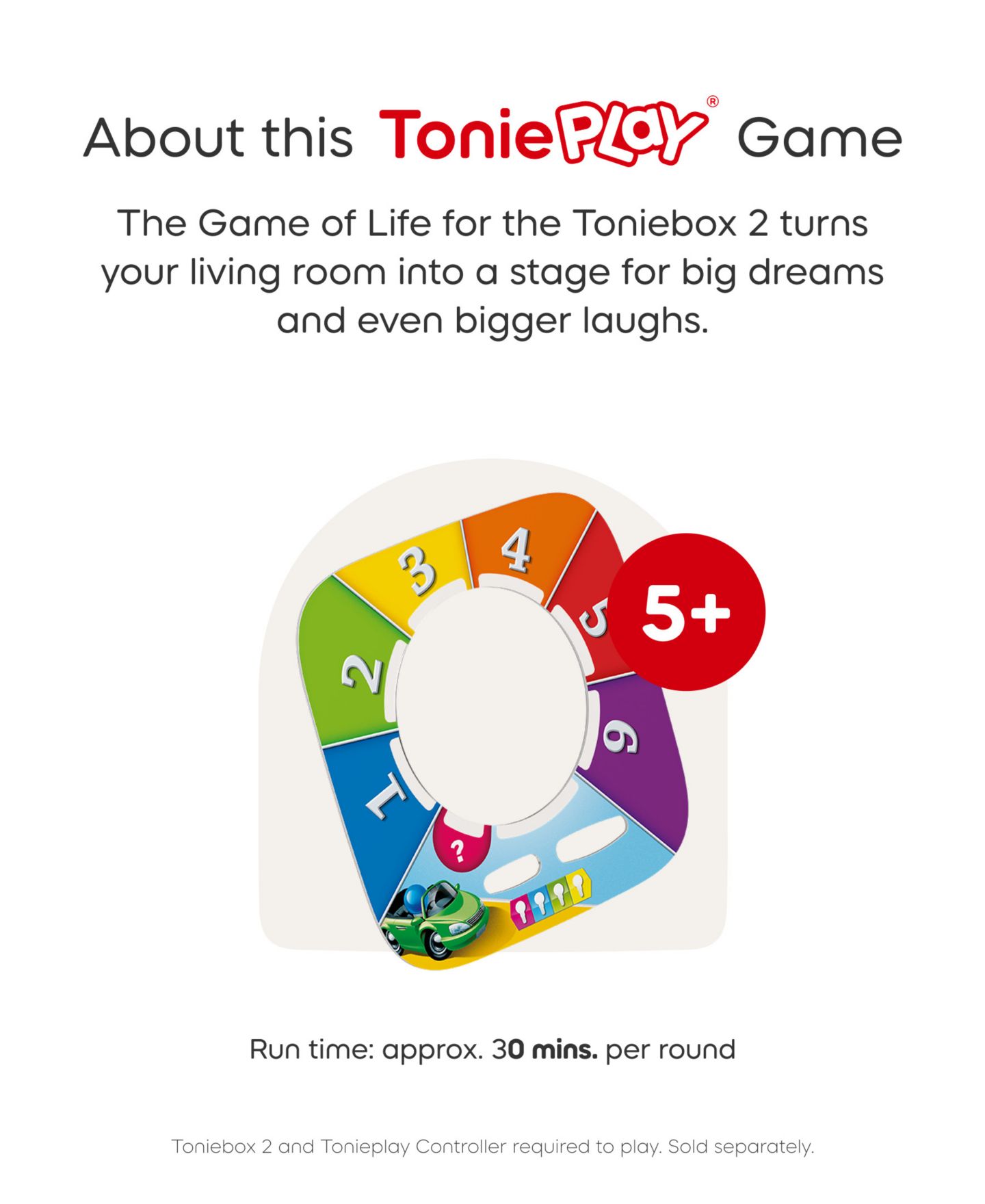 Детская настольная игра Tonies The Game of Life Audio Family Board Game, от 5 лет — фото 3