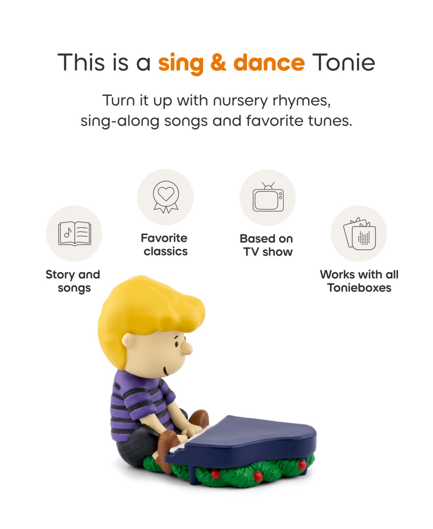 Детские игрушки Tonies Peanuts A Charlie Brown Christmas Vince Guaraldi Trio Holiday Tonie, Ages 3+ — фото 5