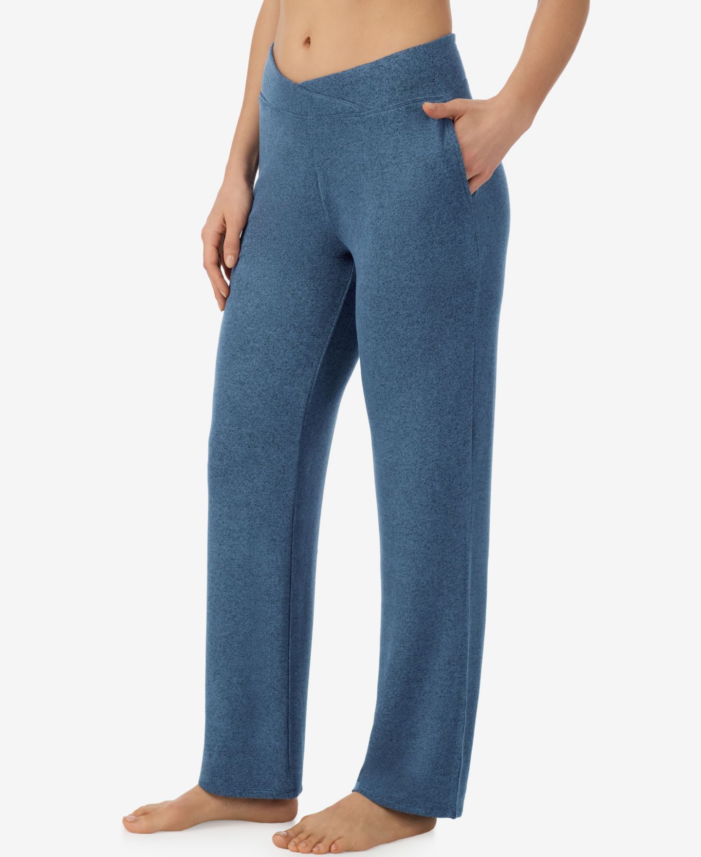 Женские брюки Cuddl Duds SoftKnit Wide-Leg Sweater-Knit Lounge Pants, цвет: Шамбре — фото 2